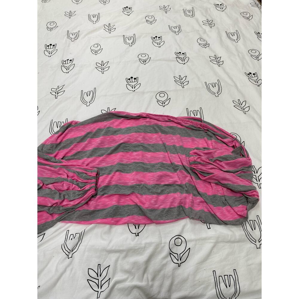Lara Bly Striped Pink and Grey Cropped Top - Picture 3 of 5